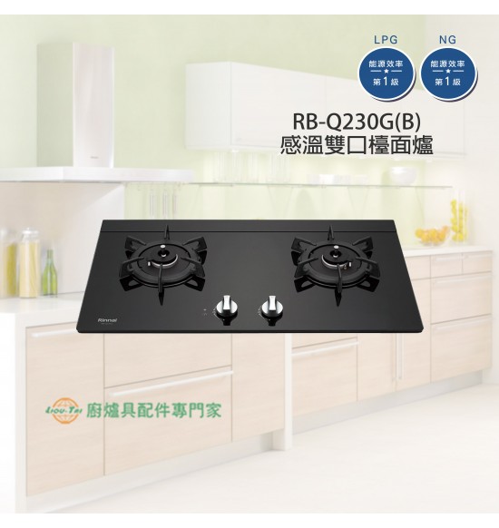 RB-Q230G(B) 感溫雙口檯面爐